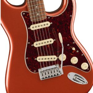 Fender Player Plus Stratocaster Electric Guitar, with 2-Year Warranty, Aged Candy Apple Red, Pau Ferro Fingerboard