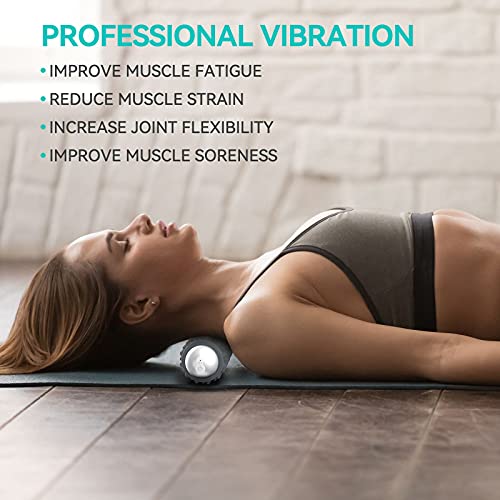 Mini Vibration Foam Roller, 4 Speed, Mini Massage Ball, Gifts for Women, mom,Father, Quickly Relieve The Fatigue of Various Parts of The Body, Muscle Aches, Recovery After Exercise Deep