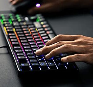 Cherry MX RGB Mechanical Keyboard with MX Red Silent Gold-Crosspoint Key switches for typists, Programmers, Creator, Coder, Work in The Office or at Home G80-3000N RGB (TenKeyLess (TKL)