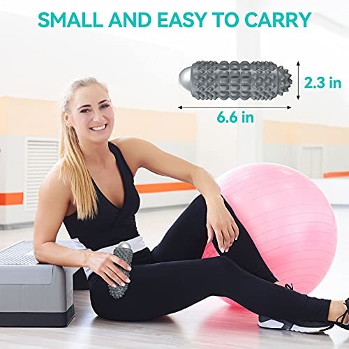 Mini Vibration Foam Roller, 4 Speed, Mini Massage Ball, Gifts for Women, mom,Father, Quickly Relieve The Fatigue of Various Parts of The Body, Muscle Aches, Recovery After Exercise Deep