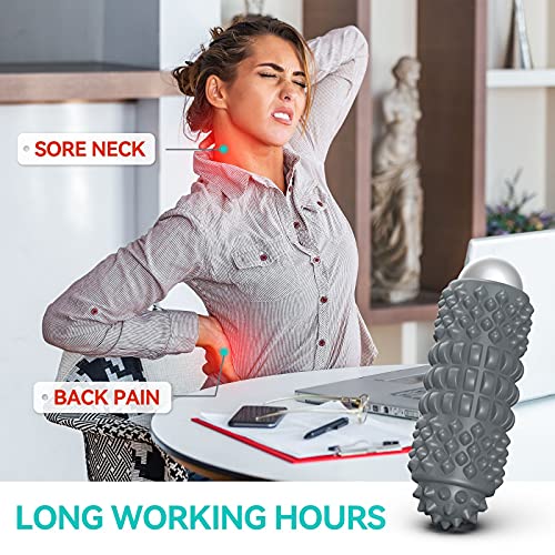 Mini Vibration Foam Roller, 4 Speed, Mini Massage Ball, Gifts for Women, mom,Father, Quickly Relieve The Fatigue of Various Parts of The Body, Muscle Aches, Recovery After Exercise Deep