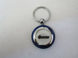 1982-1987 regal gran national gran sport logo round plastic keychain - blue