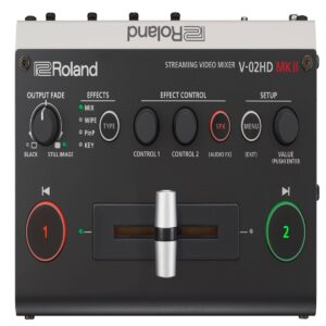 Roland V-02HD MK II – Streaming Video Mixer – The World’s Easiest Two-Camera Livestreaming Solution. Ideal for Online Teachers, Gamers, Worship and All Other Content Makers