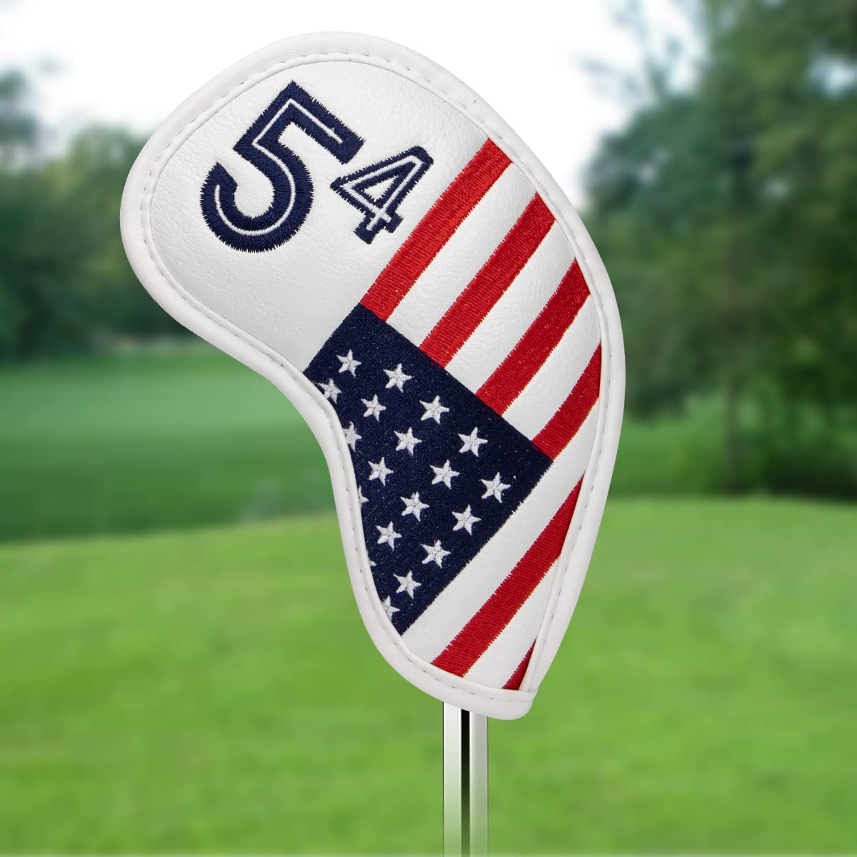 Golf Iron Head Covers Set 10pcs/Set Iron Headcover Golf Iron Club Cover USA American Flag for PXG0311 (54°(1pc))