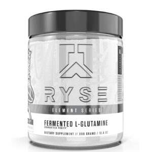 ryse up supplements element series fermented l-glutamine amino-acid | muscular & cellular recovery & hydration | gut, intestinal, & immune health | 60 servings