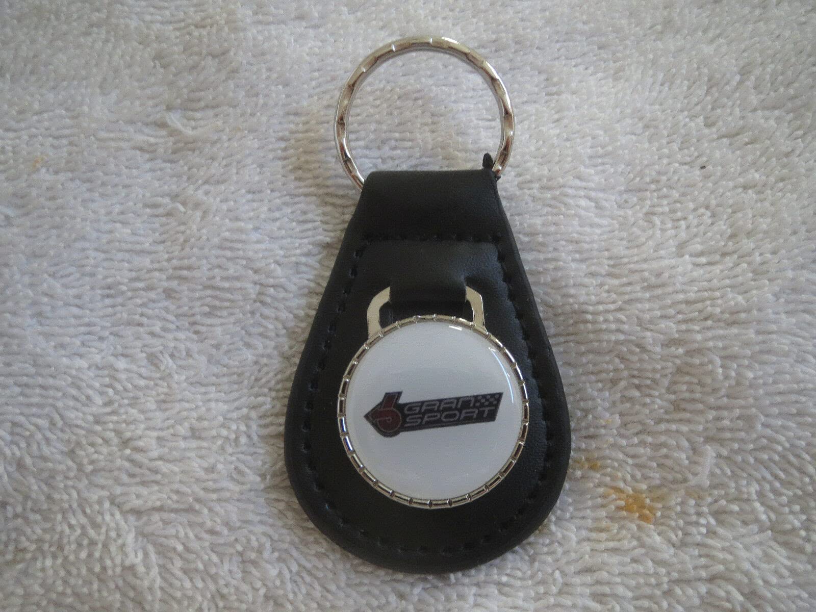 1982-1987 REGAL GRAN NATIONAL GRAN SPORT LOGO LEATHER KEYCHAIN - BLACK