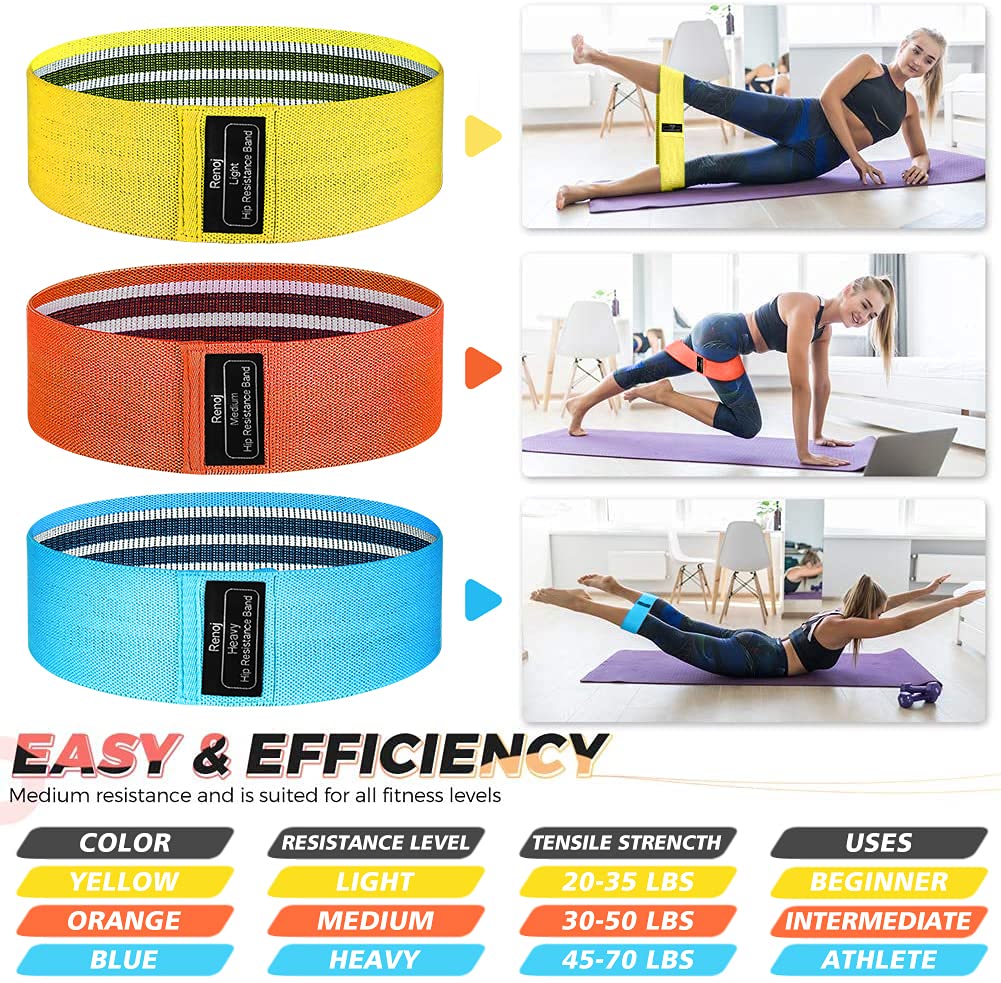 Resistance Bands, Exercise Workout Bands for Women and Men, 5 Set of Stretch Bands for Booty Legs, Pilates Flexbands