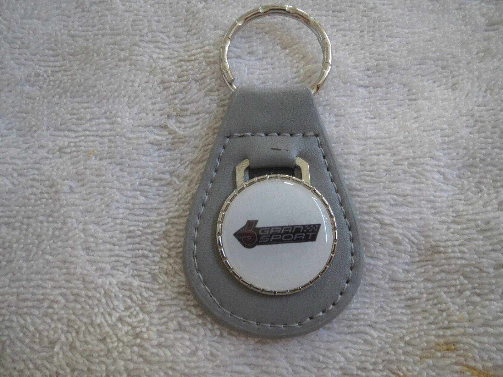 1982-1987 REGAL GRAN NATIONAL GRAN SPORT LOGO LEATHER KEYCHAIN - GREY