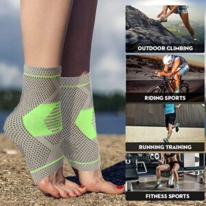 Ankle Brace for Women,Ankle Support for Ligament Damage,Compression Sleeve Socks Arch Supports for Running Football Sprained Arthritis Plantar Fasciitis Sports Injury (Color : L)