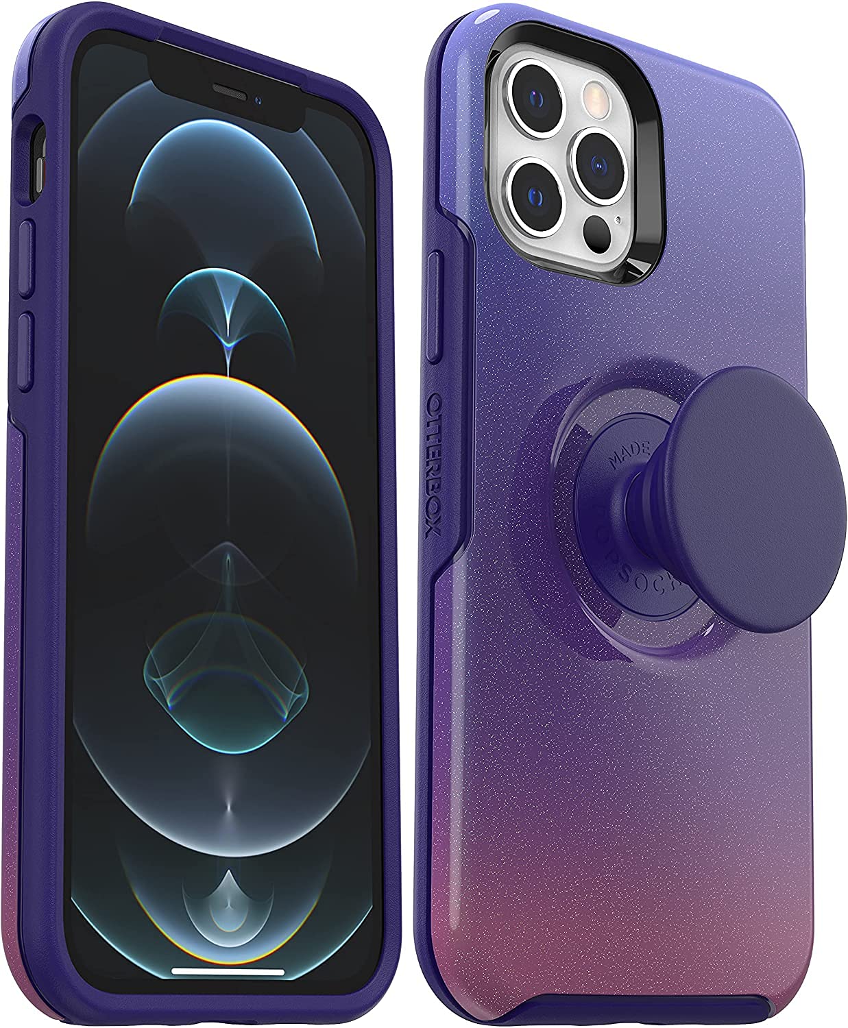 OtterBox + Pop Symmetry Series Case for iPhone 12 PRO MAX (NOT Mini/12/12 Pro) Non-Retail Packaging - Violet Dusk