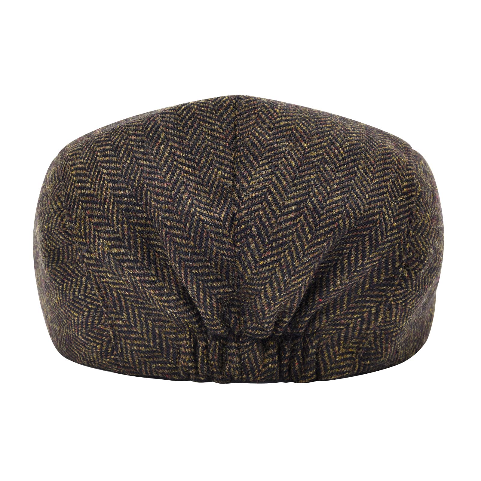 STARANCE Men's Flat Cap Wool Tweed Driving Cap Irish Newsboy Hat (Herringbone Coffee)