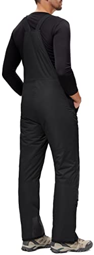 BenBoy Mens Snow Bibs Ski Pants Softshell Waterproof Insulated Ripstop Snowboarding Overalls Winter,HXK8118M-Black-XL Darkblack