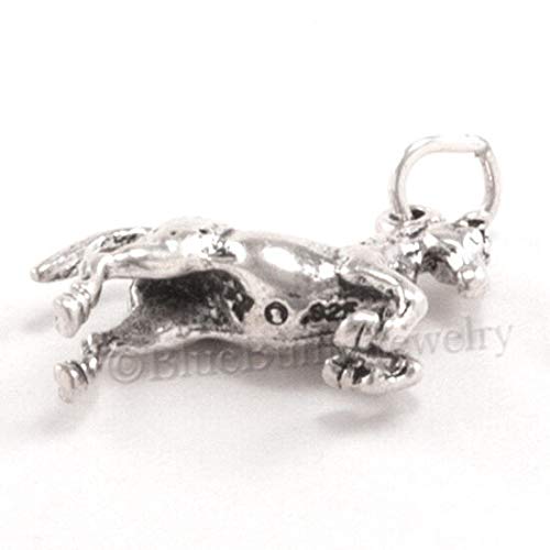 Sterling silver HORSE charm Appaloosa pendant Western Riding 3D .925 925