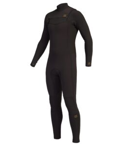 billabong men's 3/2 revolution chest zip wetsuit - black clay | s