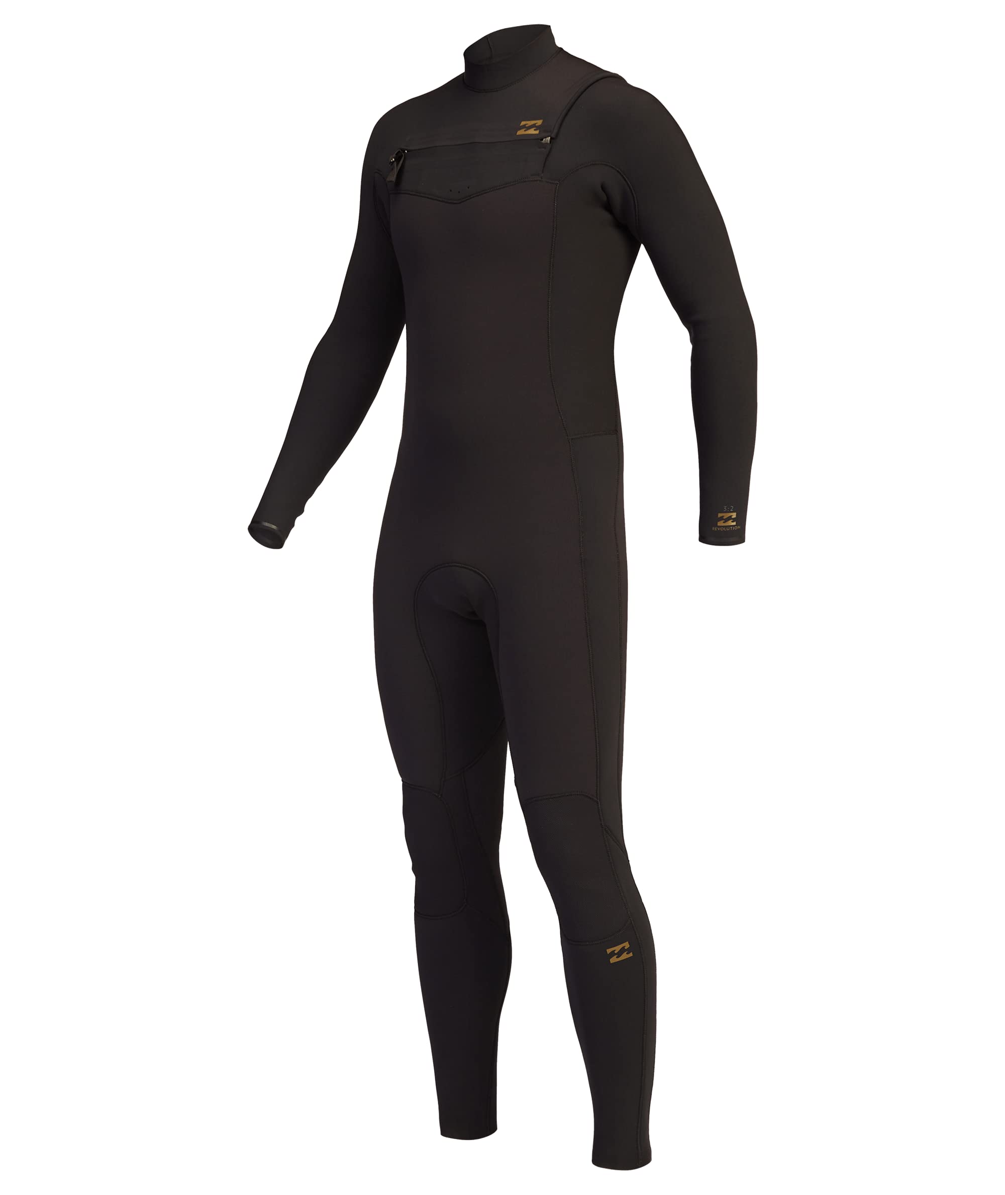 Billabong Men's 3/2 Revolution Chest Zip Wetsuit - Black Clay | S