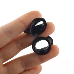 Pair 3/4" (19MM) CLEAR SILICONE EYELET TUNNELS Double Flare Gauges Thin Soft Flexible Flesh Plugs (2pcs)