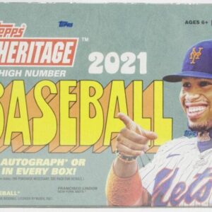 2021 Topps Heritage High Number Baseball Hobby Box (24 Packs/9 Cards:1 Auto/Relic)