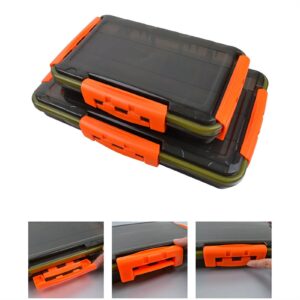 ZSFBIAO Waterproof Sealed Bait Box Bait Fishing Tackle Portable Storage Fishing Box Bait Box Double-Sided Plastic Bait Box Fishing Box Organizer (Color : B)