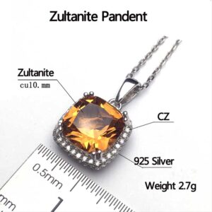 ZHUDJ Zultanite Pendant Sterling 925 Silver Sultanite Color Change Fine Jewelry Women Party Wedding