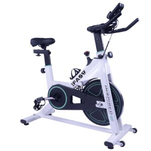 Magnetic Resistance Exercise Bike 330 lbs Weight Capacity Smooth Silent 40LB Heavy Flywheel Indoor Cycling Stationary Bike with LCD Monitor for Home Gym Cardio Workout