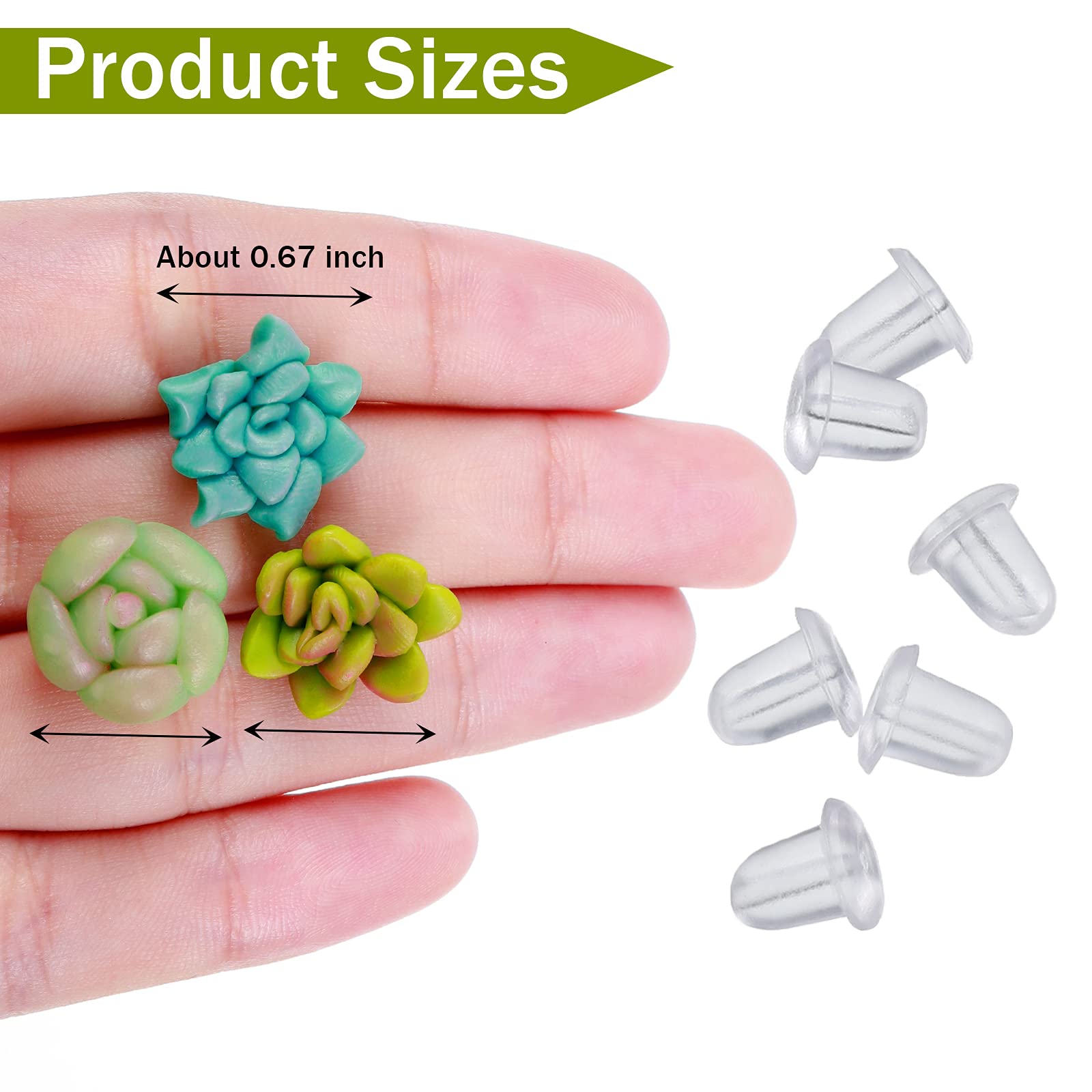 Kenning 3 Pairs Succulent Earrings Plant Earrings Handmade Succulent Jewelry Botanical Floral Stud Earrings Polymer Clay Succulent Stud Earrings Gifts for Women