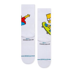 Stance Crew Bart Simpson Socks (Large, White)