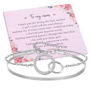 LParkin Mother of the Bride Gifts Bracelet Wedding Gift for Mom Mother Jewelry Bracelets