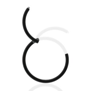 rocjmwj 316l surgical steel hinged nose rings hoop 20g 18g 16g 14g, diameter 6mm to 14mm, stainless steel, no gemstone,