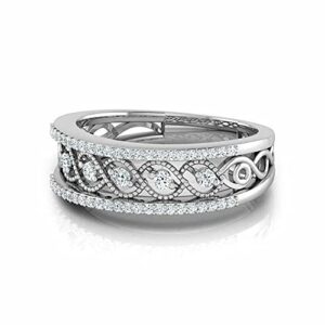 3.5ct Round Cut Diamond Milgrain Vintage Wedding Ring Band 14k White Gold Plated (8)