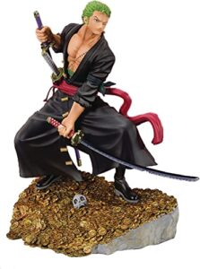 tamashii nations - one piece - roronoa zoro - wt100 commemorative eiichiro oda illustration daikaizoku hyakkei, bandai spirits figuartszero collectible statue