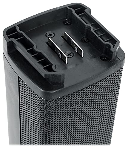 Rockville Titan Portable Array Battery Powered PA DJ Speaker System w/Subwoofer, Black