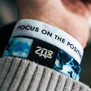 ZOX Bracelets — Focus on the Positive | Stretchy Elastic Band with Motivational Affirmations and Beautiful Artwork, Great Gift for Men, Women, and Kids (Medium)