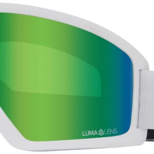 Dragon DX3 OTG Snow Sport Goggle - White Frame | Lumalens Green Ion Lens