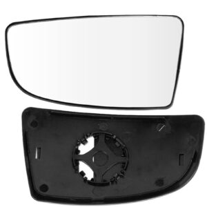 transit driver side lower mirror glass compatible with 2015 2016 2017 ford transit t150 t250 t350 left pass convex lower tow mirror glass with rear holder bk3z-17k707-b