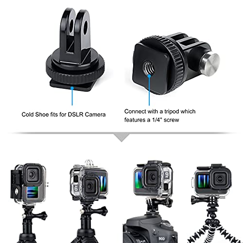 GEPULY Skeleton Housing Case Side Open Housing Protective Case with Aluminum USB Pass Through Side Door Cover for GoPro Hero 9 10 11 12 13 Black - Charging Camera Without Removing Housing Case