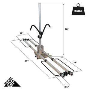 Futura GP 120 lbs Electric Bike RV Bike Rack for Travel Trailer Tongue A-Frame Bike Rack Bike Hitch Mount Rack (2-Inch Reicever)