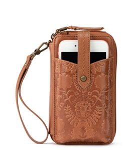 the sak womens n/s silverlake n s smartphone crossbody, tobacco floral embossed, one size us