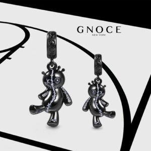 GNOCE Voodoo Doll Pendant Charm 925 Sterling Silver Dangle Bead Charms For Women Bracelet/Necklace Halloween Gifts For Wife(color-5)