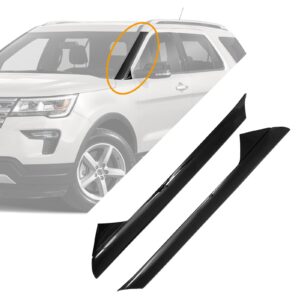 Windshield Trim Molding A-Pillar, Compatible with Ford Explorer 2011-2019, Front Outer Left Driver & Right Passenger Cover, Window Trim Moulding, BB5Z7803136AA, BB5Z7803137AA, Plastic Windshield Trim