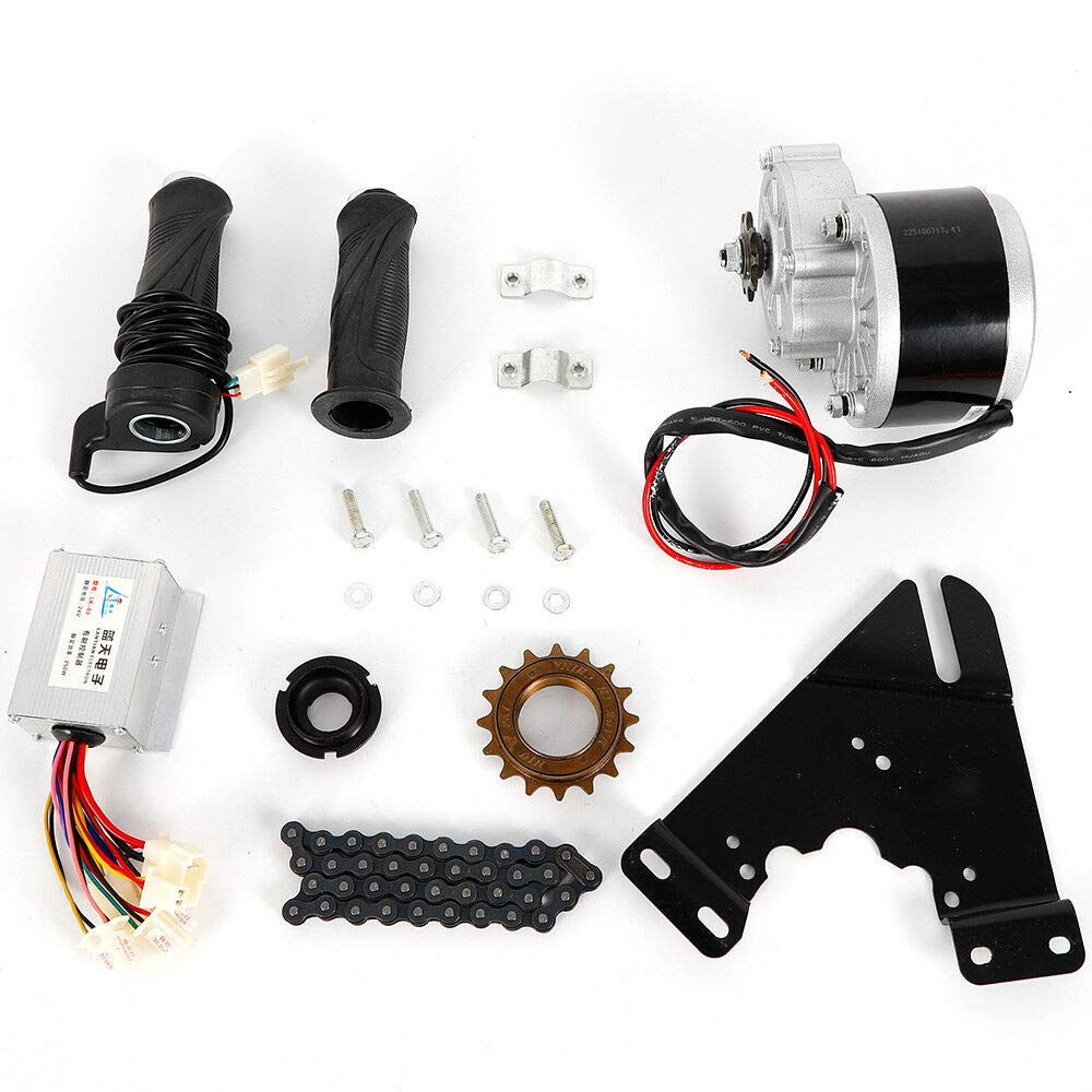 DNYSYSJ Electric Bicycle Motor Kit E-Bike Conversion Kit Hub Motor Kit for 16"-28" E-Bicycle, Electric Motorized Bike Kit Bike Motor Modified Kit with 24V 250W DC Motor