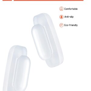 Bwake Replacement Nose Pieces Pads for Costa Del Mar South Point/Fernandina/Shipmaster/Ponce/Flagler/Paloma/Piper/Peli/Cook/Tower/Wader - Clear