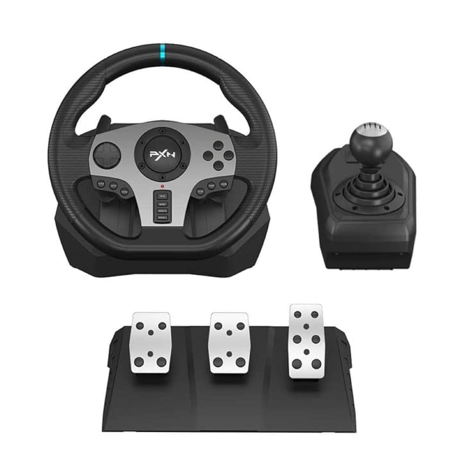 Racing Steering Wheel Gaming Racing Wheel, Used - Like New PXN Driving Wheel Volante PC 270/900 Degree Vibration and Shifter with Pedals for PC,PS3,PS4 (V9-1)