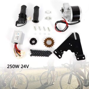 DNYSYSJ Electric Bicycle Motor Kit E-Bike Conversion Kit Hub Motor Kit for 16"-28" E-Bicycle, Electric Motorized Bike Kit Bike Motor Modified Kit with 24V 250W DC Motor