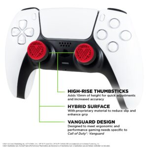 KontrolFreek Call of Duty: Vanguard Performance Thumbsticks for PlayStation 4 (PS4) and PlayStation 5 (PS5) | 2 High-Rise, Hybrid| Red/Black