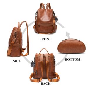 Backpack Purse for Women Anti theft Bookbag Purse Lightweight Shoulder Bag Satchel Handbag for Travel, Daily and Shopping