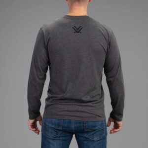 Vortex Optics Core Logo Long Sleeve Shirts (Charcoal Heather, X-Large)