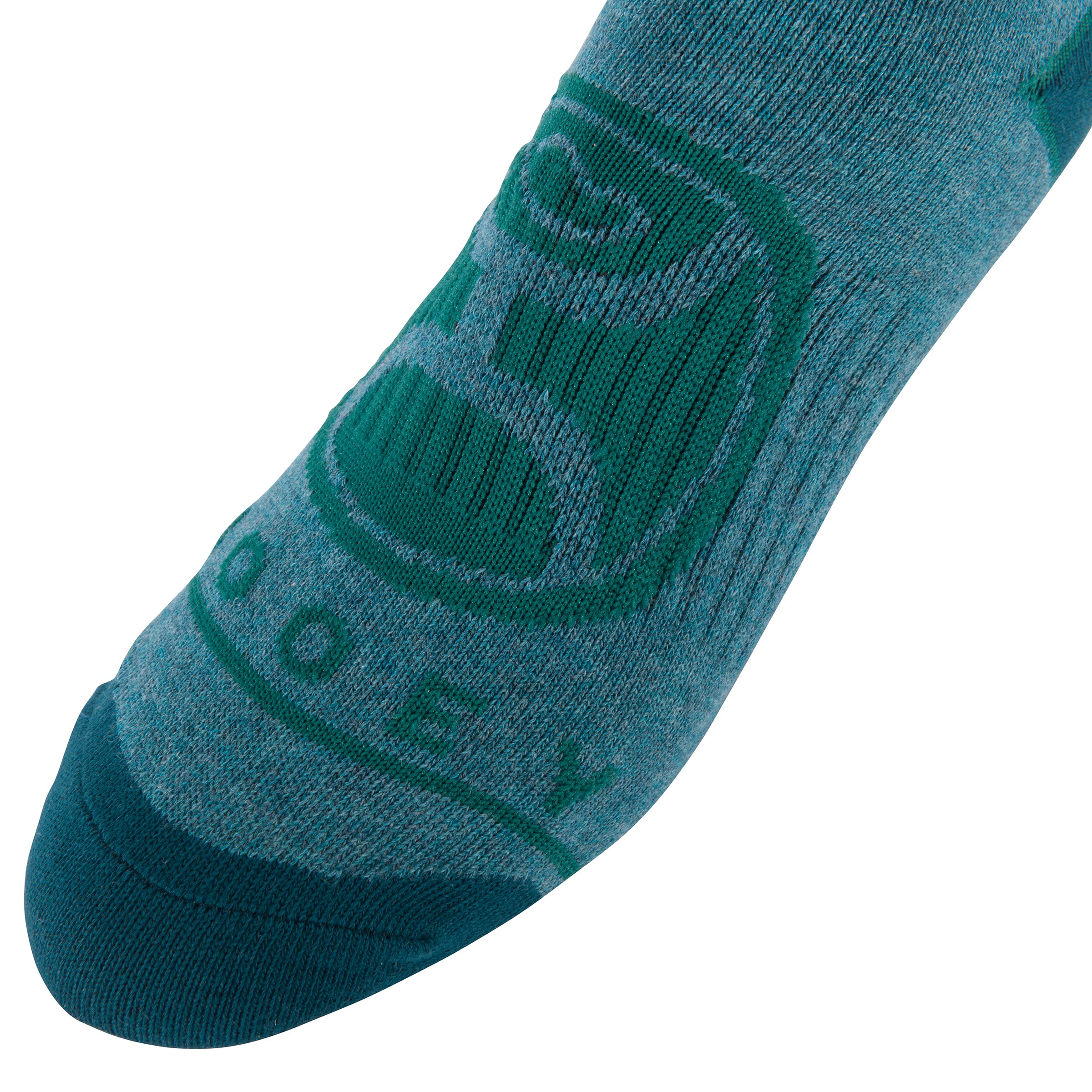 HOOey Athletic Boot Socks Western-Inspired Boot Socks for Men | Teal/Gray | Medium | 2-Pack