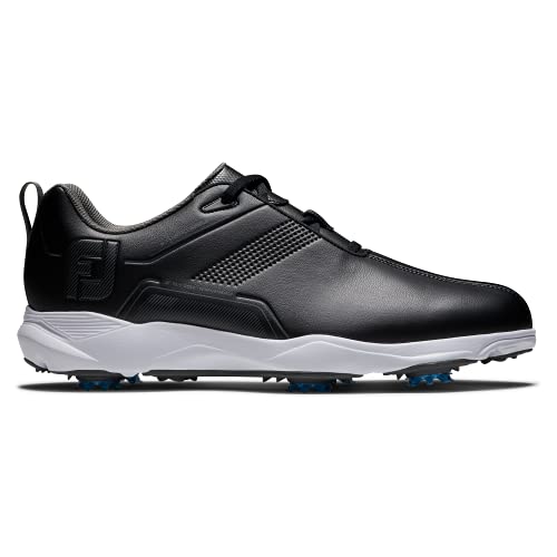 FootJoy Men's Ecomfort Golf Shoe, Black/Black, 12 Wide