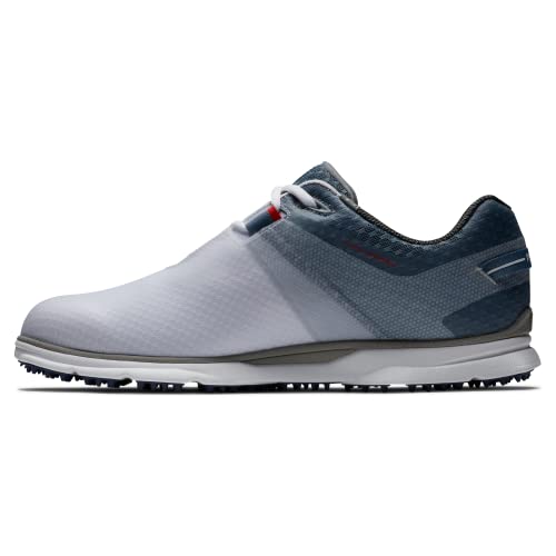 FootJoy Men's Pro|sl Sport Golf Shoe, White/Blue Fog, 10