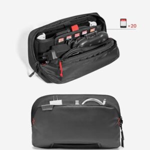 tomtoc Sling Shoulder Bag for Nintendo Switch/Switch OLED/Odin2, Removable EVA W-shaped Structure, Protective Carrying Pouch with 20 Game Cartridges Fit Pro Controller, Charger and Accessories